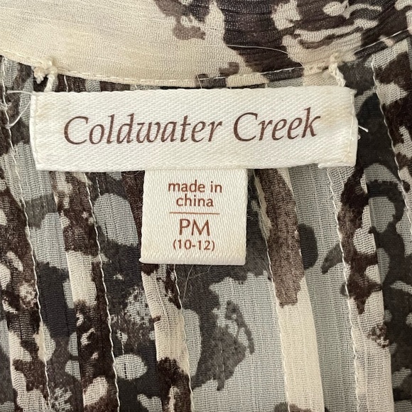 Coldwater Creek Sheer Tunic EUC - Picture 4 of 5